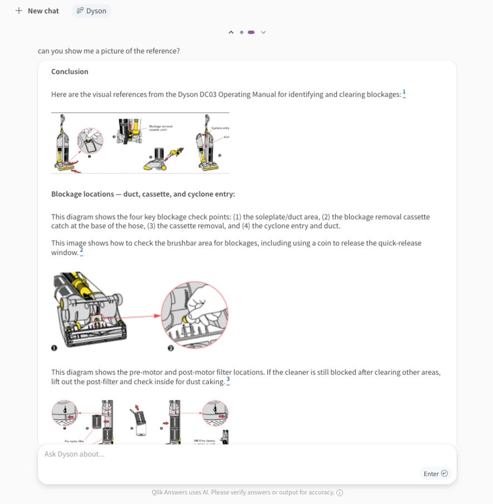 Qlik Answers utilizza capacità multimodali per analizzare immagini, grafici e documenti aziendali.