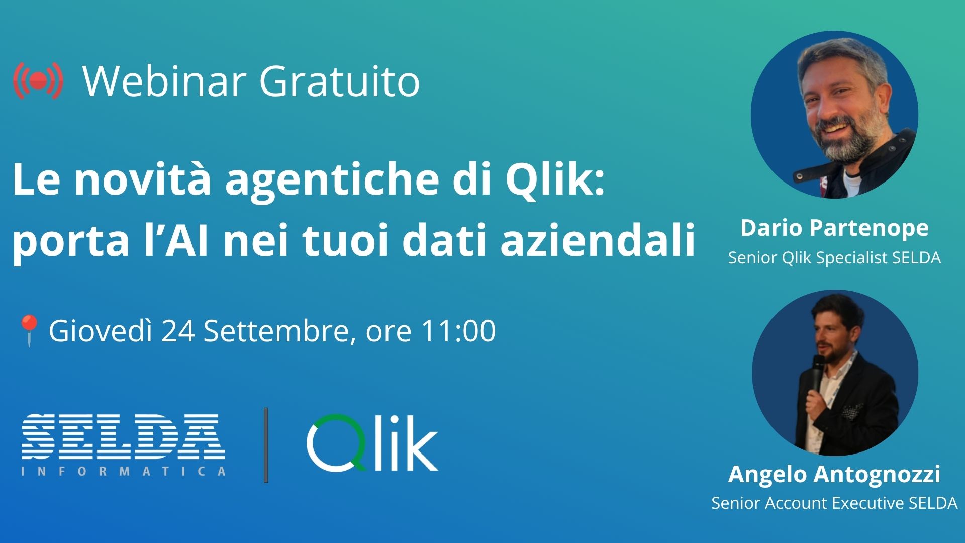 Webinar SELDA sulle novità agentiche di Qlik e l’AI applicata ai dati aziendali